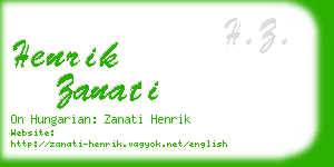 henrik zanati business card